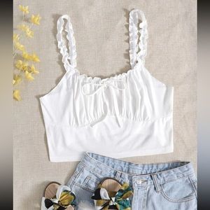White crop top